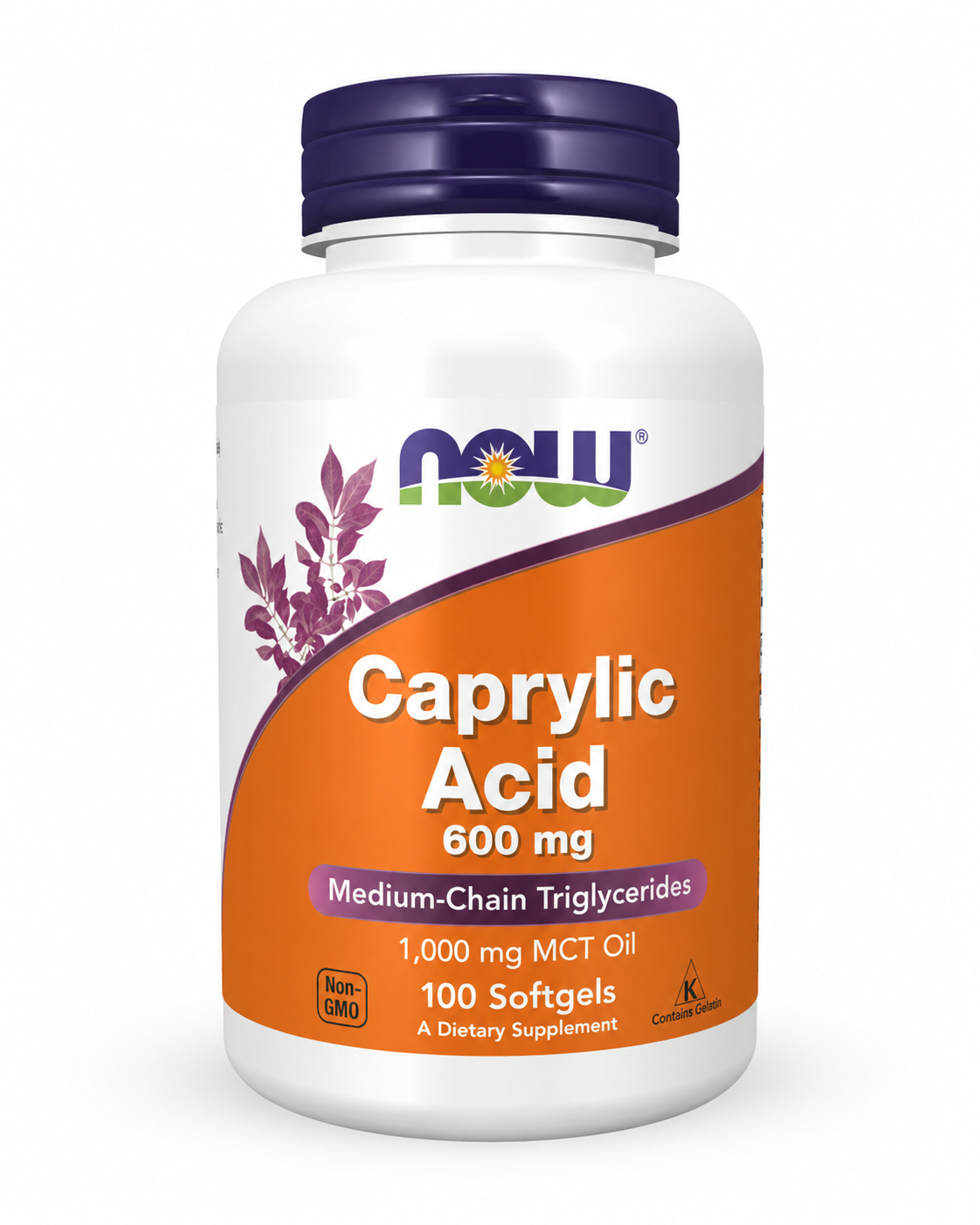 NOW Caprylic Acid 600MG 100CAPS